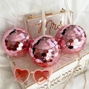 6 PACK: disco ball cups party drinks bachelorette party disco nashville